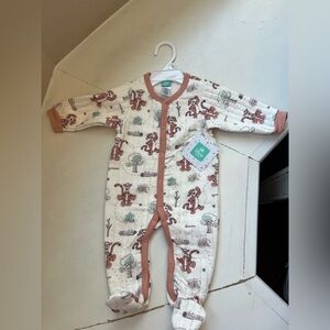 Baby Disney Cream and Brown Tigger Quilted One Piece with footie